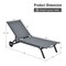 Aluminum Fabric Outdoor Patio Lounge Chair with Adjustable Reclining